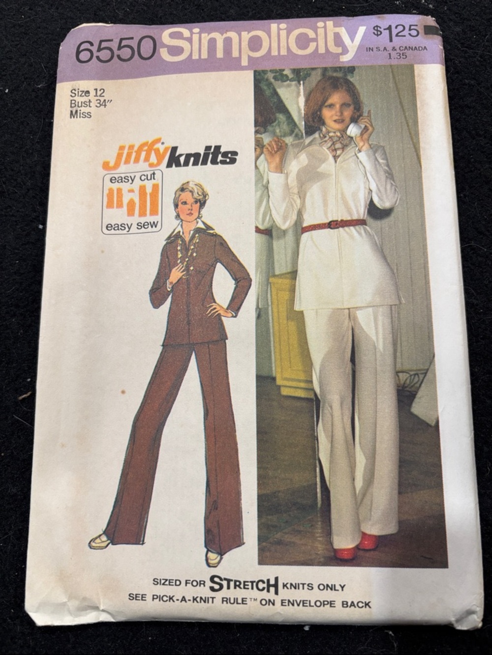 Simplicity Wide-Leg Pants & Tunic Pattern in White and Brown